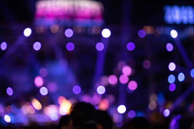 Defocused image of illuminated lights