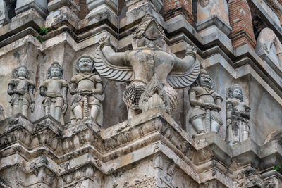 Low angle view of buddha statue