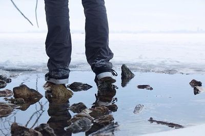 People standing in water