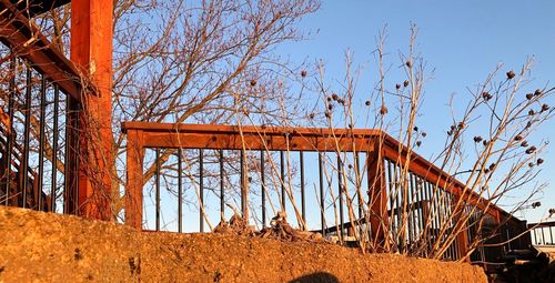 Low angle view of bridge against sky