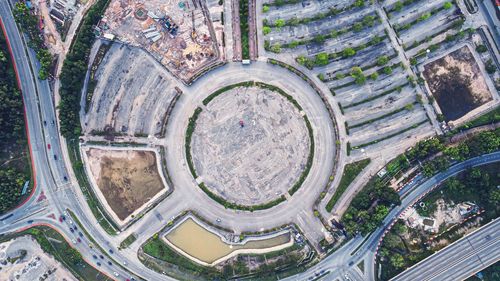 High angle view of building