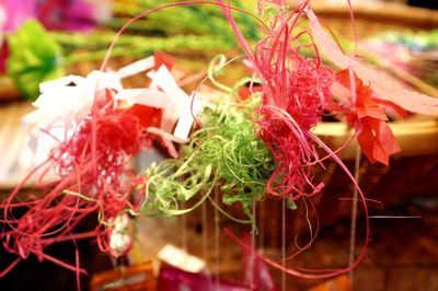 High angle view of multi colored vegetables for sale