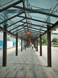 Full length of railroad station platform