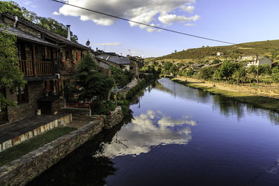 View of canal along buildings