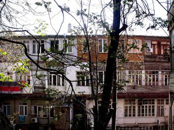 View of residential buildings in city