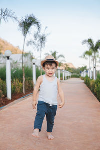 Portrait of boy in park