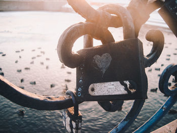 Close-up of rusty chain