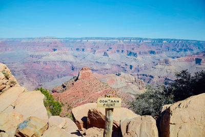 Panoramic view of landscape against clear sky