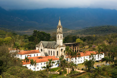 High angle view of caraca church against sky