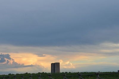 View of storm south of fort collins, colorado during sunset. 