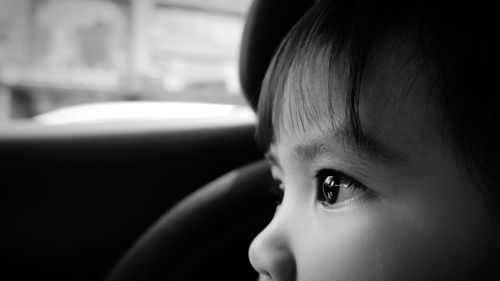 Close-up portrait of cute boy