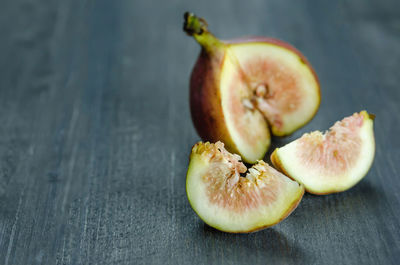 High angle view of fruit on table