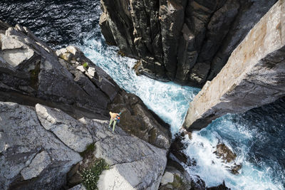 Scenic view of rocks in water