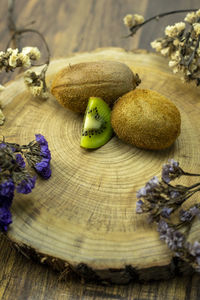 Close-up of food on cutting board