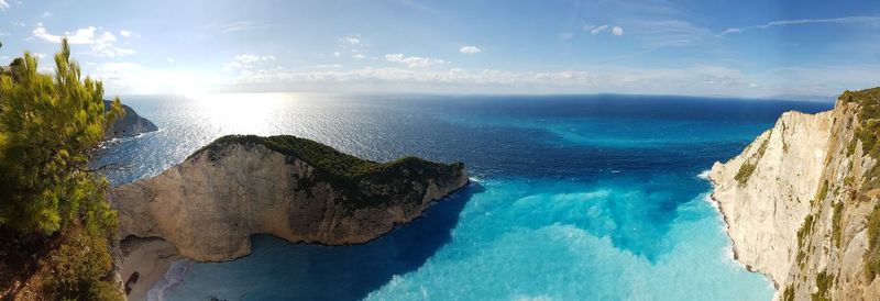 Panoramic view of sea against sky