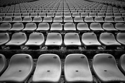 Full frame shot of empty chairs