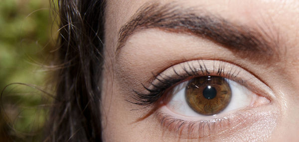 Close-up portrait of woman eye