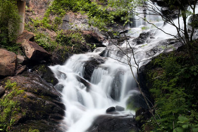 Stream flowing through rocks