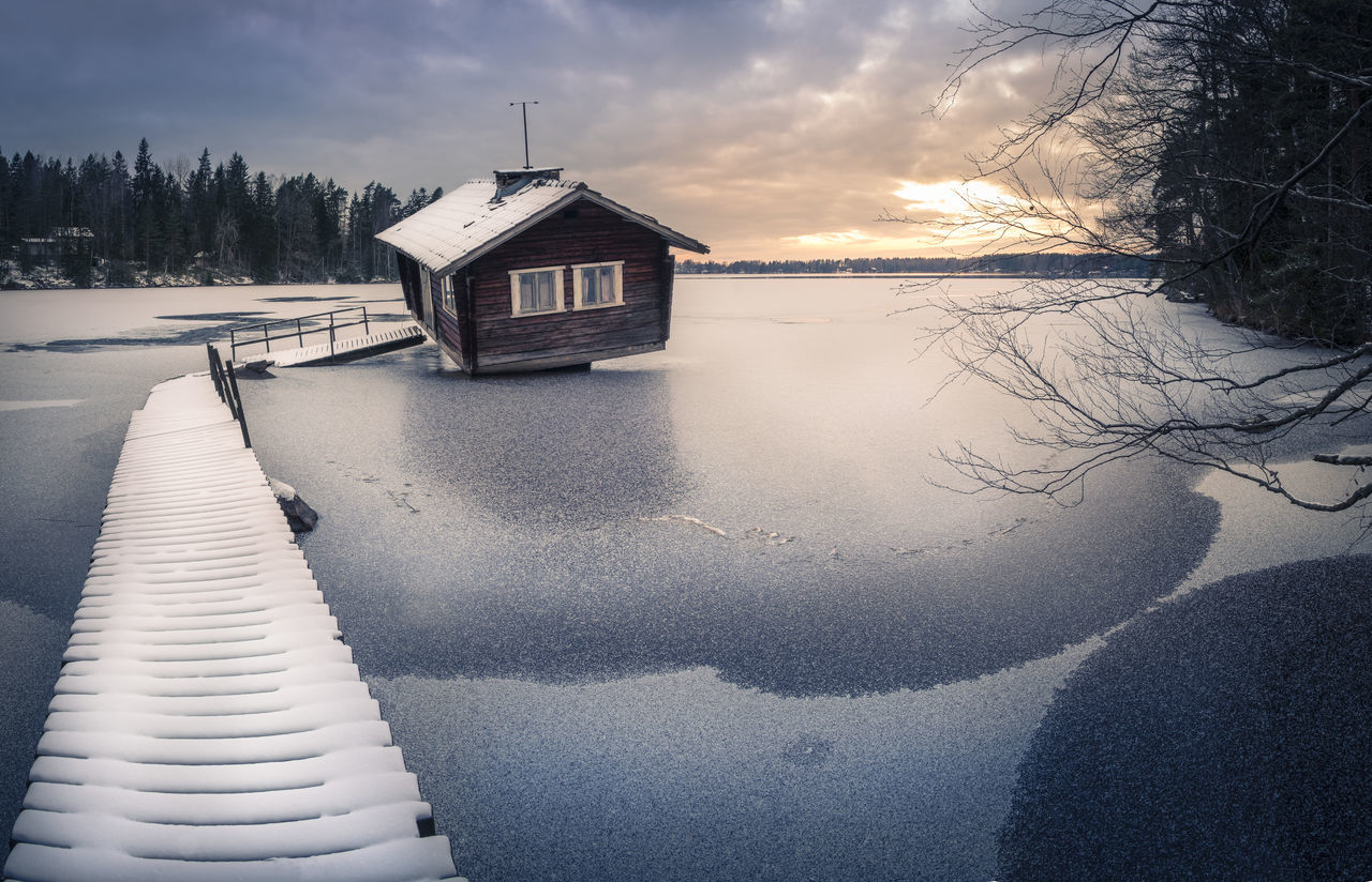 LAKE AGAINST SKY