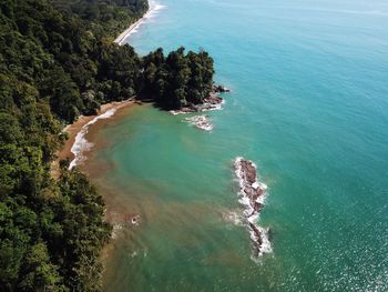 High angle view of sea