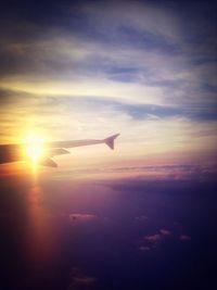 Airplane flying over sea