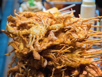 Close-up of meat in plate