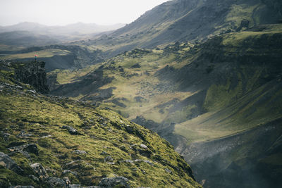 High angle view of countryside landscape