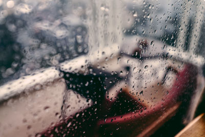 Raindrops on glass window