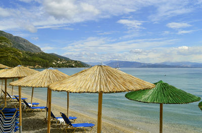 Ipsos beach in corfu a greek island in the ionian sea