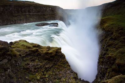 Scenic view of waterfall