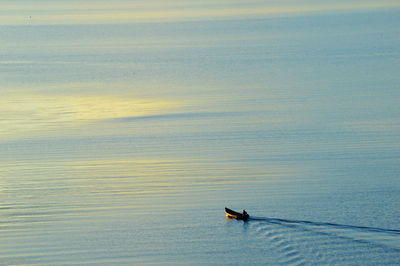 Scenic view of nautical vessel in water