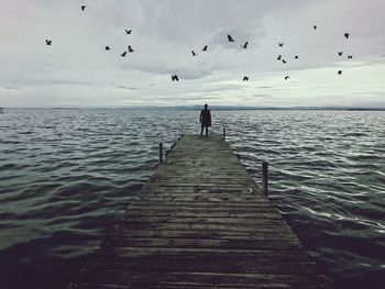 Scenic view of sea against sky