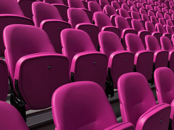 Full frame shot of empty chairs