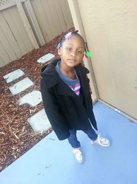 looking at camera