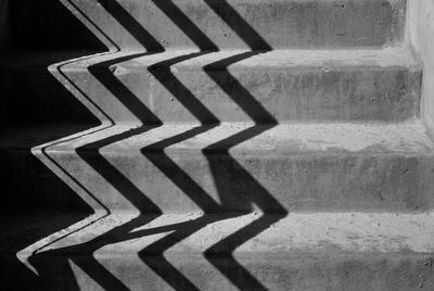 Close-up of shadow on steps