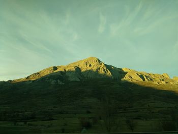 Scenic view of mountain against sky