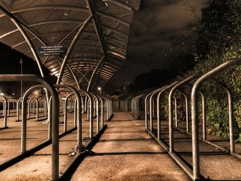 View of empty bridge