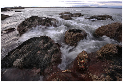 Scenic view of sea waves