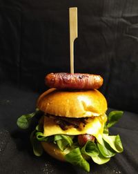 Close-up of burger