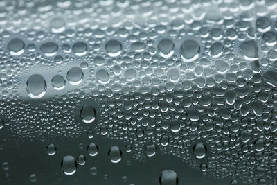 Full frame shot of wet glass