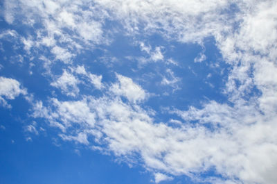 Low angle view of clouds in sky