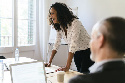 Business people having a team meeting in office