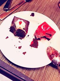 Close-up of food on table