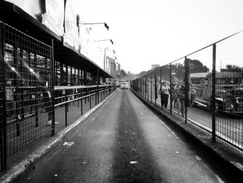 Narrow walkway in city