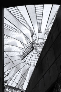 Low angle view of modern building against sky