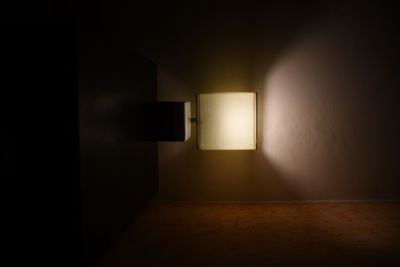 Empty corridor in the dark room