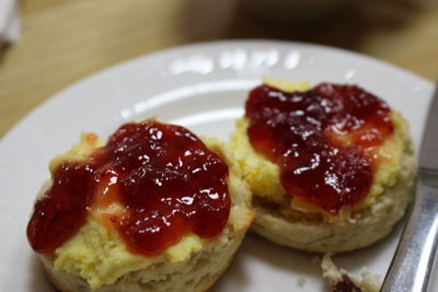 Close-up of dessert in plate