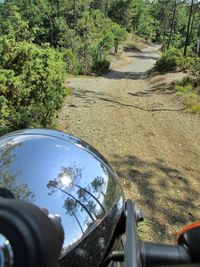 High angle view of road