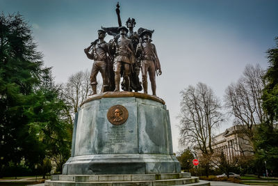 Low angle view of statue