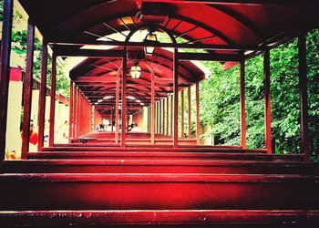 View of red steps